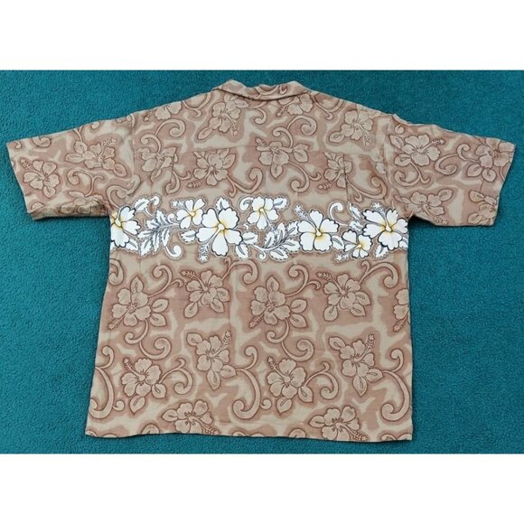 Pineapple Connection Hawaiian Shirt Retro Print Adult Men's Large Brown Vintage - Picture 6 of 6